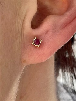 *Пусеты Рубин цв Красное арт. С2273-104-946 вес 1,39 г - фото 126896 *Пусеты Рубин цв Красное арт. С2273-104-946 вес 1,39 г - фото 126896