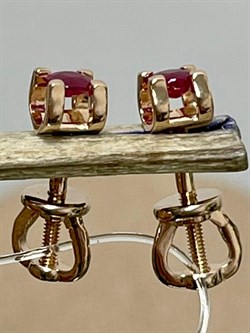 *Пусеты Рубин цв Красное арт. С2273-104-946 вес 1,39 г - фото 126899 *Пусеты Рубин цв Красное арт. С2273-104-946 вес 1,39 г - фото 126899