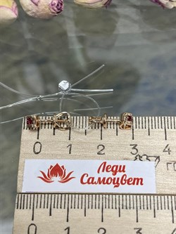 *Пусеты Рубин цв Красное арт. С2273-104-946 вес 1,39 г - фото 126904 *Пусеты Рубин цв Красное арт. С2273-104-946 вес 1,39 г - фото 126904