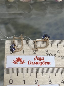 *Серьги Танзанит цв Красное арт. С1213-128-227 вес 2,6 г - фото 127028 *Серьги Танзанит цв Красное арт. С1213-128-227 вес 2,6 г - фото 127028