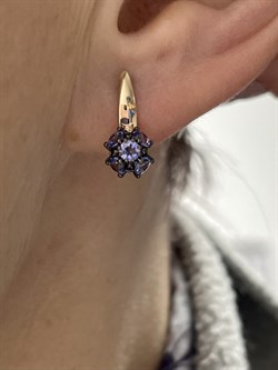 *Серьги Танзанит цв Красное арт. С1213-128-227 вес 2,6 г - фото 127032 *Серьги Танзанит цв Красное арт. С1213-128-227 вес 2,6 г - фото 127032