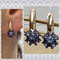 *Серьги Танзанит цв Красное арт. С1213-128-227 вес 2,6 г - фото 127033 *Серьги Танзанит цв Красное арт. С1213-128-227 вес 2,6 г - фото 127033