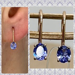 *Серьги Петли Танзанит Африка цв Красное арт. С1299Ю-108-837 вес 0,94 г - фото 127045 *Серьги Петли Танзанит Африка цв Красное арт. С1299Ю-108-837 вес 0,94 г - фото 127045
