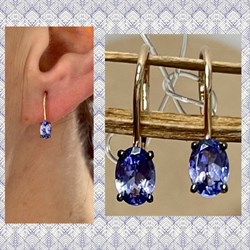 *Серьги Петли Танзанит цв Красное арт. С1300Ю-108-366 вес 1,03 г - фото 127060 *Серьги Петли Танзанит цв Красное арт. С1300Ю-108-366 вес 1,03 г - фото 127060