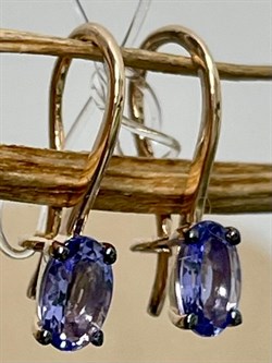 *Серьги Петли Танзанит цв Красное арт. С1300Ю-108-366 вес 1,03 г - фото 127062 *Серьги Петли Танзанит цв Красное арт. С1300Ю-108-366 вес 1,03 г - фото 127062