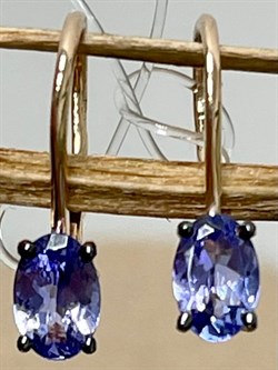 *Серьги Петли Танзанит цв Красное арт. С1300Ю-108-366 вес 1,03 г - фото 127063 *Серьги Петли Танзанит цв Красное арт. С1300Ю-108-366 вес 1,03 г - фото 127063