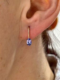 *Серьги Петли Танзанит цв Красное арт. С1300Ю-108-510 вес 1,01 г - фото 127067 *Серьги Петли Танзанит цв Красное арт. С1300Ю-108-510 вес 1,01 г - фото 127067