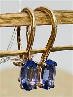 *Серьги Петли Танзанит цв Красное арт. С1300Ю-108-510 вес 1,01 г - фото 127072 *Серьги Петли Танзанит цв Красное арт. С1300Ю-108-510 вес 1,01 г - фото 127072