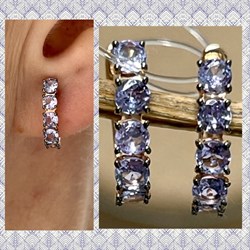 *Серьги Танзанит цв Красное арт. С1175-108-751 вес 1,79 г - фото 127178 *Серьги Танзанит цв Красное арт. С1175-108-751 вес 1,79 г - фото 127178