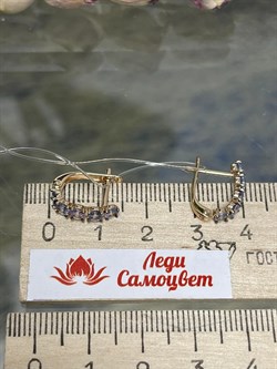 *Серьги Танзанит цв Красное арт. С1175-108-751 вес 1,79 г - фото 127183 *Серьги Танзанит цв Красное арт. С1175-108-751 вес 1,79 г - фото 127183