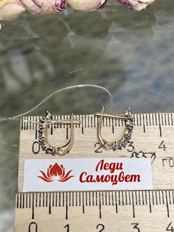 *Серьги Танзанит цв Красное арт. С1175-108-751 вес 1,79 г - фото 127185 *Серьги Танзанит цв Красное арт. С1175-108-751 вес 1,79 г - фото 127185