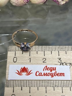 *Кольцо р.17 Танзанит цв Красное арт. К1213-128-674 вес 1,17 г - фото 127214