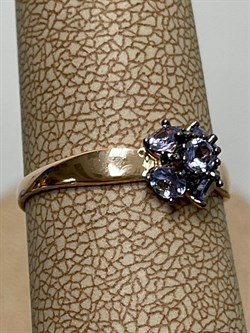 *Кольцо р.17 Танзанит цв Красное арт. К1213-128-674 вес 1,17 г - фото 127219