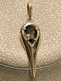 *Подвеска Дымчатый Кварц цв Красное арт. 10-1-100-04-787 вес 0,92 г - фото 127372 *Подвеска Дымчатый Кварц цв Красное арт. 10-1-100-04-787 вес 0,92 г - фото 127372