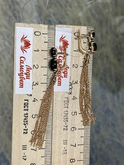 *Серьги Раухтопаз Дымчатый Кварц цв Красное арт. 02-2-676-0400-010-670 вес 5,63 г - фото 127424 *Серьги Раухтопаз Дымчатый Кварц цв Красное арт. 02-2-676-0400-010-670 вес 5,63 г - фото 127424