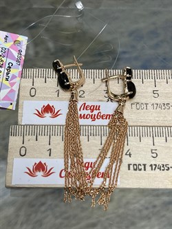 *Серьги Раухтопаз Дымчатый Кварц цв Красное арт. 02-2-676-0400-010-670 вес 5,63 г - фото 127425 *Серьги Раухтопаз Дымчатый Кварц цв Красное арт. 02-2-676-0400-010-670 вес 5,63 г - фото 127425