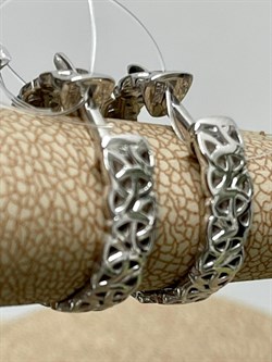 *Серьги Конго Триглав Триглав цв Белое арт. 2000488-91980 (вес около 5,28 г) - фото 127545