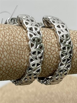 *Серьги Конго Триглав Триглав цв Белое арт. 2000488-91980 (вес около 5,28 г) - фото 127546