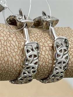 *Серьги Конго Триглав Триглав цв Белое арт. 2000488-91980 (вес около 5,28 г) - фото 127548