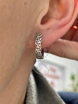 *Серьги Конго Триглав Триглав цв Белое арт. 2000488-91980 (вес около 5,28 г) - фото 127551