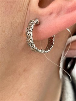 *Серьги Конго Триглав Триглав цв Белое арт. 2000488-91980 (вес около 5,28 г) - фото 127552