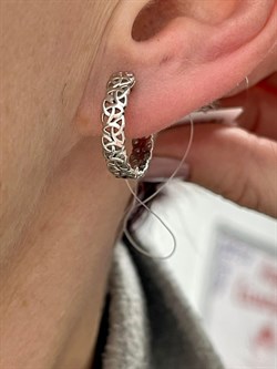 *Серьги Конго Триглав Триглав цв Белое арт. 2000488-91980 (вес около 5,28 г) - фото 127553