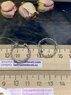 *Серьги Конго Триглав Триглав цв Белое арт. 2000488-91980 (вес около 5,28 г) - фото 127557