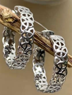 *Серьги Конго Триглав Триглав цв Белое арт. 2000488-91980 (вес около 5,28 г) - фото 127558