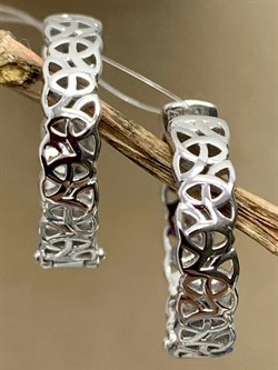 *Серьги Конго Триглав Триглав цв Белое арт. 2000488-91980 (вес около 5,28 г) - фото 127559