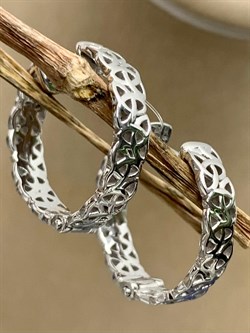 *Серьги Конго Триглав Триглав цв Белое арт. 2000488-91980 (вес около 5,28 г) - фото 127560