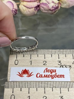 *Кольцо р.17,5 Танзанит цв Белое арт 1-208384-00-31-182 вес 1,25 г - фото 127587