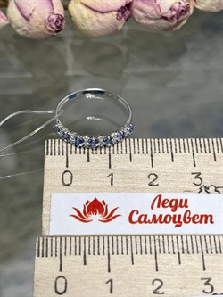 *Кольцо р.17,5 Танзанит цв Белое арт 1-208384-00-31-182 вес 1,25 г - фото 127588