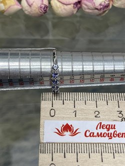 *Кольцо р.17,5 Танзанит цв Белое арт 1-208384-00-31-182 вес 1,25 г - фото 127590