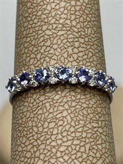 *Кольцо р.17,5 Танзанит цв Белое арт 1-208384-00-31-182 вес 1,25 г - фото 127592