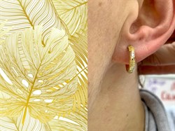 *Серьги Пусеты Белый Бр цв Лимонное арт. 24452-300-736 вес 3,14 г - фото 127730 *Серьги Пусеты Белый Бр цв Лимонное арт. 24452-300-736 вес 3,14 г - фото 127730