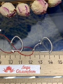 *Серьги Белый бр цв Белое арт. 24103-200-243 вес 1,88 г - фото 127976