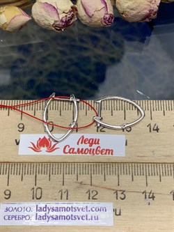 *Серьги Белый бр цв Белое арт. 24103-200-243 вес 1,88 г - фото 127978