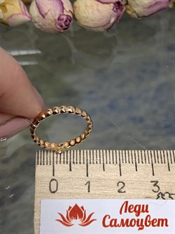 *Кольцо р.15,5 Белый Бр цв Красное арт. 12840-100-247 (вес 1,25 г) - фото 128254