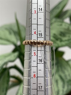 *Кольцо р.15,5 Белый Бр цв Красное арт. 12840-100-247 (вес 1,25 г) - фото 128258