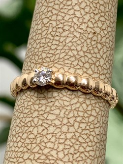 *Кольцо р.15,5 Белый Бр цв Красное арт. 12840-100-247 (вес 1,25 г) - фото 128261