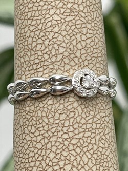 *Кольцо р.17,5 Белый бр цв Белое арт. 12860-200-446 вес 1,88 г - фото 128392