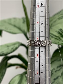 *Кольцо р.16 Триглав цв Белое арт. 1000058-065 (вес 2,39 г) - фото 128763