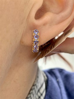 *Серьги Танзанит Африка цв Красное Орхидея арт. С1216-108-343 вес 2,68 г - фото 128890 *Серьги Танзанит Африка цв Красное Орхидея арт. С1216-108-343 вес 2,68 г - фото 128890