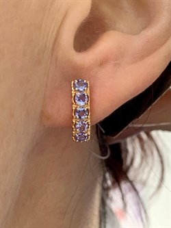 *Серьги Танзанит Африка цв Красное Орхидея арт. С1216-108-343 вес 2,68 г - фото 128891 *Серьги Танзанит Африка цв Красное Орхидея арт. С1216-108-343 вес 2,68 г - фото 128891