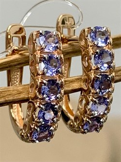 *Серьги Танзанит Африка цв Красное Орхидея арт. С1216-108-343 вес 2,68 г - фото 128893 *Серьги Танзанит Африка цв Красное Орхидея арт. С1216-108-343 вес 2,68 г - фото 128893