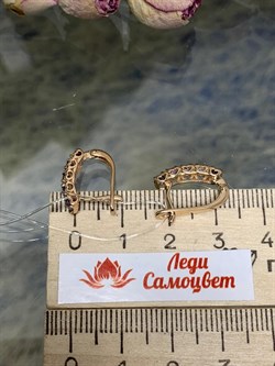 *Серьги Танзанит Африка цв Красное Орхидея арт. С1216-108-343 вес 2,68 г - фото 128897 *Серьги Танзанит Африка цв Красное Орхидея арт. С1216-108-343 вес 2,68 г - фото 128897