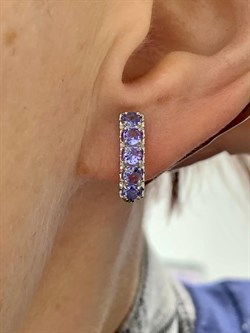 *Серьги Танзанит цв Белое арт. С1216-208-848 вес 2,74 г - фото 128902