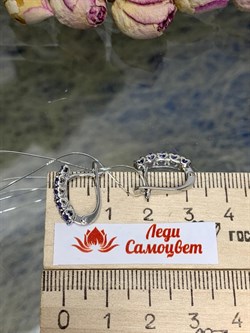 *Серьги Танзанит цв Белое арт. С1216-208-848 вес 2,74 г - фото 128910