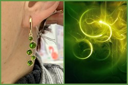 *Серьги Сибирлит Хромдиопсид цв Лимонное арт. 20609-718 вес 6,83 г - фото 129013 *Серьги Сибирлит Хромдиопсид цв Лимонное арт. 20609-718 вес 6,83 г - фото 129013