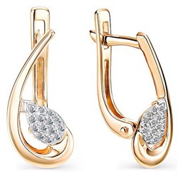 *Серьги цв Красное арт. 22737-100-240 (вес 3,21 г) - фото 129078